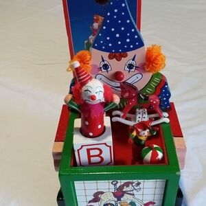 Colorful Clown Holiday Decor Box